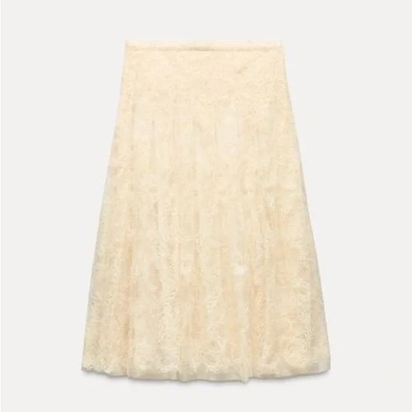 ZARA SEQUIN EMBROIDERED SKIRT - S - Picture 6 of 11